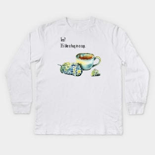 Tea cup Kids Long Sleeve T-Shirt